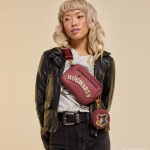 Harry Potter Hogwarts House Canvas Sling Crossbody Bag with Coin Bag