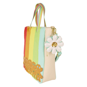 Classic Trolls Plush Glitter Tote Crossbody Bag with Coin Bag