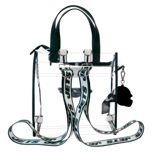 NFL New York Jets Clear Convertible Backpack & Tote Crossbody Stadium Bag