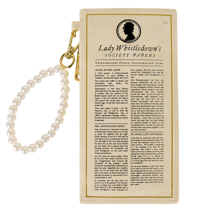 Bridgerton Exclusive Lady Whistledown's Society Papers Wristlet Card Holder