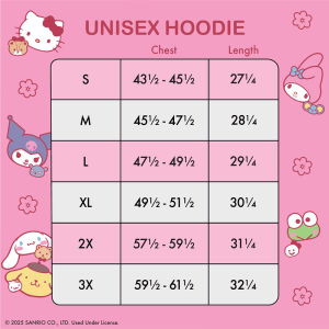 Sanrio Hello Kitty & Friends Color Block Unisex Hoodie
