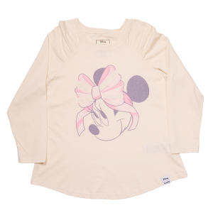 Minnie Mouse Lace Detail Unisex Raglan Tee