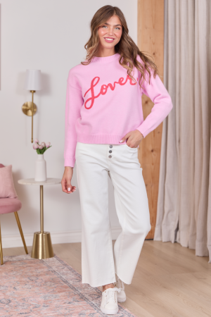 Lover Pink Crewneck Sweater